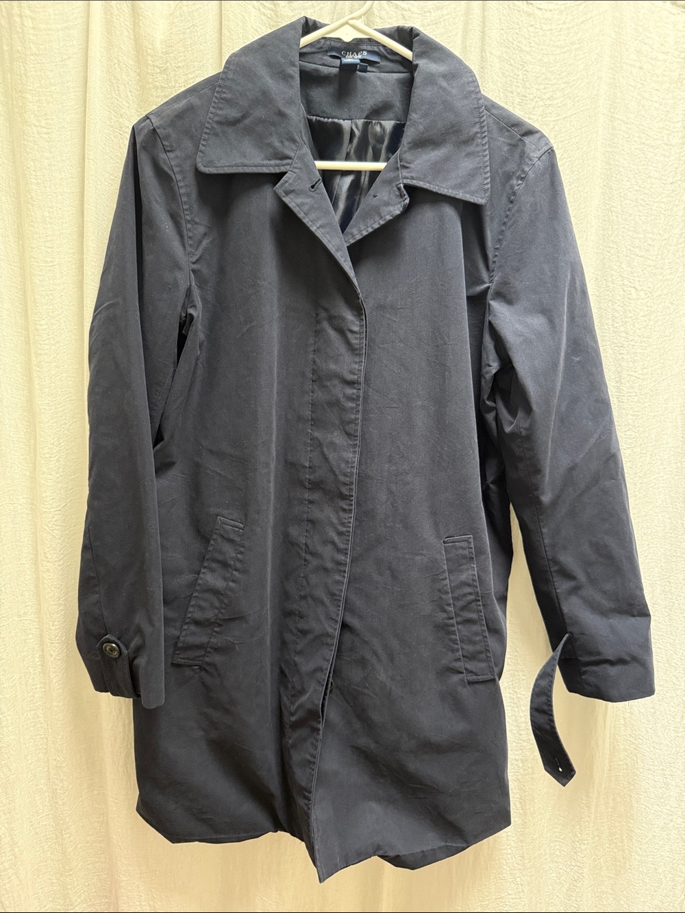 Vintage Chaps Women's navy Trench Coat